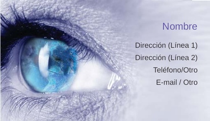 Un ojo optometría diseño blanco azul