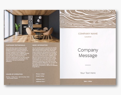 Design Preview for Design Gallery: Carpentry & Woodworking Custom Brochures, 11" x 17" Bi-fold