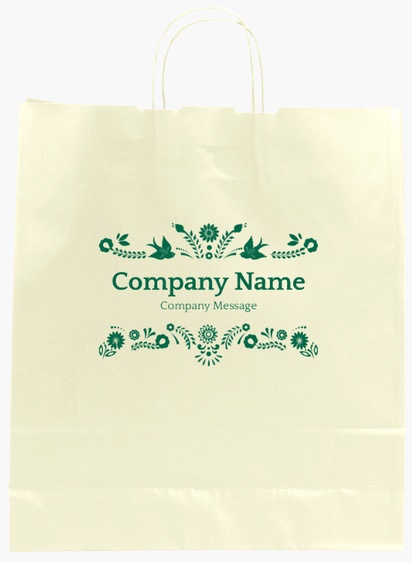Design Preview for Design Gallery: Gift & Party Shops Single-Colour Paper Bags, L (36 x 12 x 41 cm)
