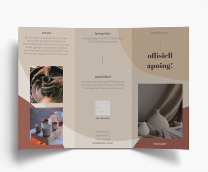 Forhåndsvisning av design for Designgalleri: Kunstgallerier Brosjyrer, 3-fløyet DL (99 x 210 mm)