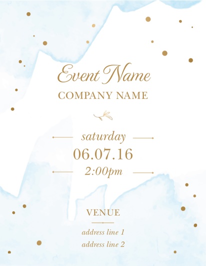 Design Preview for Templates for Elegant Invitations and Announcements , Flat 10.7 x 13.9 cm