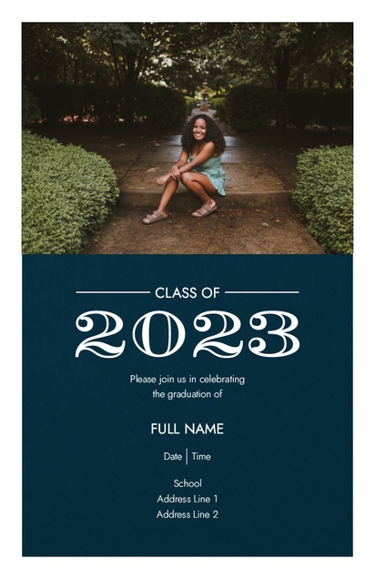 A 2020 college black white design for Graduation Party