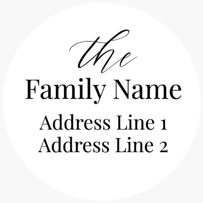 Design Preview for Circle Address Stamps: Design Gallery, 1.63"