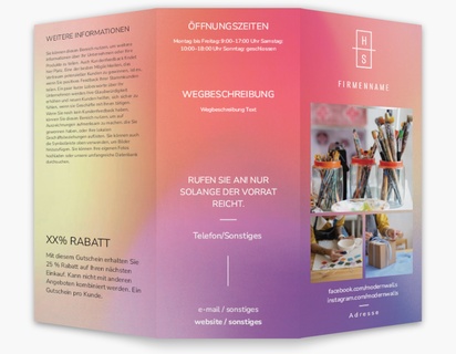 Designvorschau für Designgalerie: Speisekarten Marketing & PR, Wickelfalz