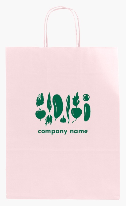 Design Preview for Design Gallery: Menus Single-Colour Paper Bags, M (26 x 11 x 34.5 cm)