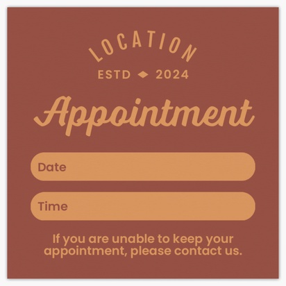 A rustic vintage brown yellow design for Appointment Cards