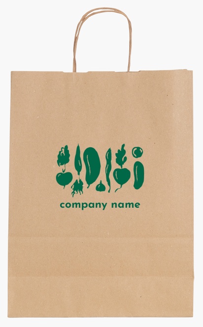 Design Preview for Design Gallery: Menus Single-Colour Paper Bags, M (26 x 11 x 34.5 cm)