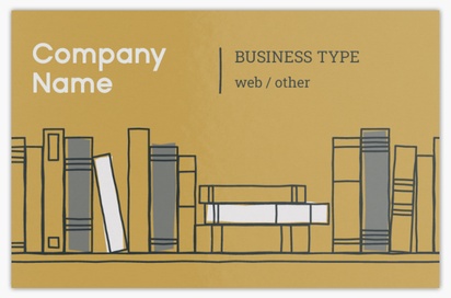 Design Preview for Design Gallery: News & Books Metallic Business Cards