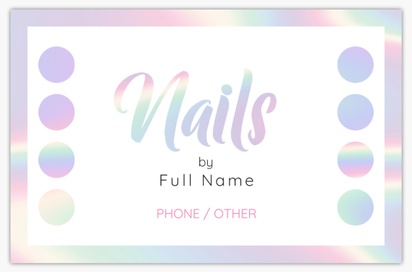 Design Preview for Design Gallery: Nail Salons Textured Uncoated Business Cards