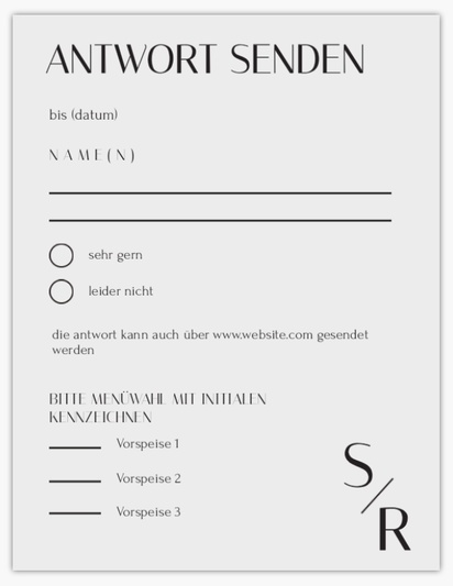 Designvorschau für Designgalerie: Antwortkarten, 13.9 x 10.7 cm