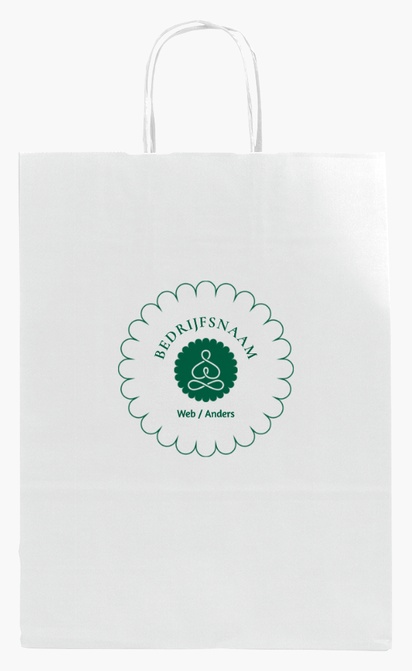 Voorvertoning ontwerp voor Ontwerpgalerij: Marketing en PR Effen kleur papieren tassen, M (26 x 11 x 34.5 cm)