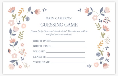 A flowers baby shower white gray design for Type
