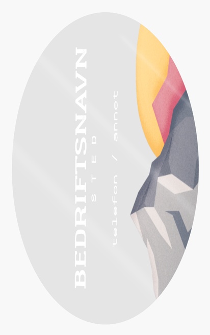 Forhåndsvisning av design for Designgalleri: Reise og overnatting Klistremerker på ark, 12,7 x 7,6 cm Oval