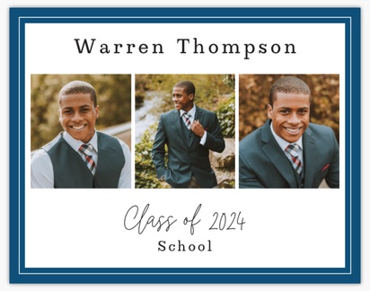 A masculine cheers to the grad blue gray design for Traditional & Classic with 3 uploads