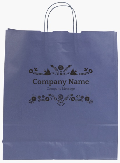 Design Preview for Design Gallery: Gourmet & Fine Food Single-Colour Paper Bags, L (36 x 12 x 41 cm)