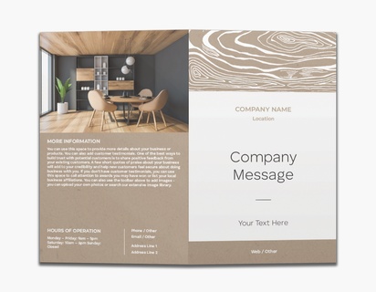 Design Preview for Design Gallery: Carpentry & Woodworking Custom Brochures, 8.5" x 11" Bi-fold