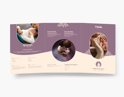 Vista previa del diseño de Galería de diseños de folletos plegados para embarazo y parto, Tríptico A4 (210 x 297 mm)