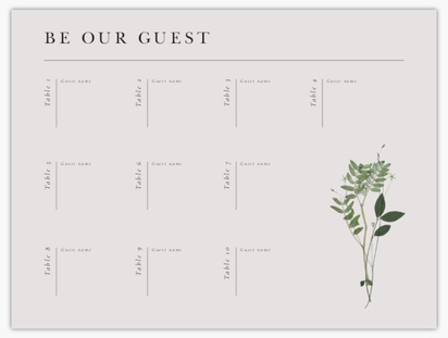 A winter wedding seating chart white gray design for Occasion