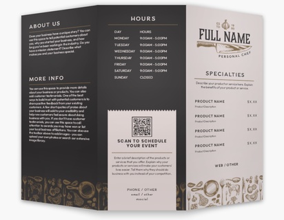 Design Preview for Food Service Custom Brochures Templates, 8.5" x 11" Tri-fold