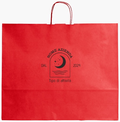 Anteprima design per Galleria di design: sacchetti di carta stampa monocolore per arte e divertimenti, XL (54 x 14 x 45 cm)