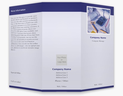 Design Preview for Design Gallery: Accounting & Tax Advice Custom Brochures, 8.5" x 11" Tri-fold
