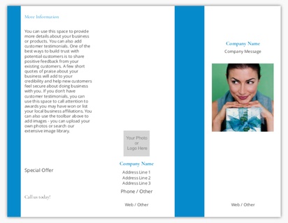 Design Preview for Design Gallery: Beauty Consulting & Pampering Menu Cards, Tri-Fold Menu