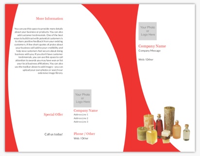 Design Preview for Design Gallery: Beauty & Spa Menu Cards, Tri-Fold Menu