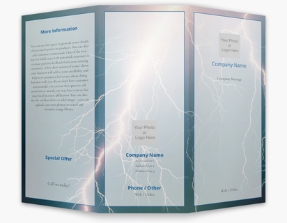 Design Preview for Electricians Custom Brochures Templates, 8.5" x 11" Tri-fold