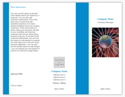 Design Preview for Design Gallery: Marketing & Communications Menu Cards, Tri-Fold Menu