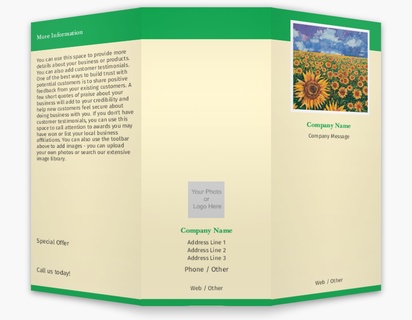 Design Preview for Design Gallery: Florals & Greenery Custom Brochures, 8.5" x 11" Tri-fold