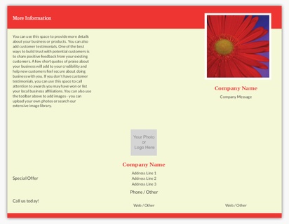 Design Preview for Design Gallery: Florists Menu Cards, Tri-Fold Menu