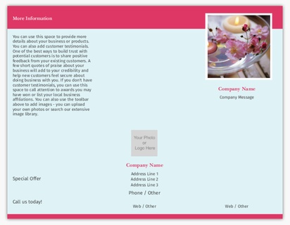 Design Preview for Design Gallery: Gift & Party Shops Menu Cards, Tri-Fold Menu