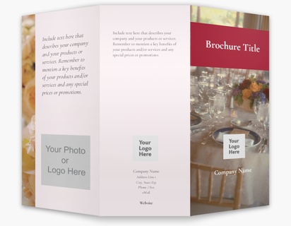 A cater caterer pink gray design for Events with 3 uploads