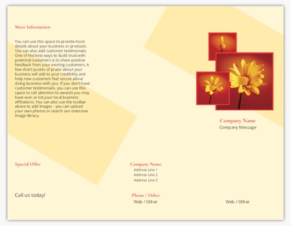 Design Preview for Design Gallery: Florists Menu Cards, Tri-Fold Menu