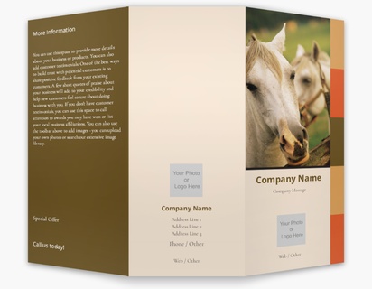 A equine horse brown yellow design for Animals with 2 uploads