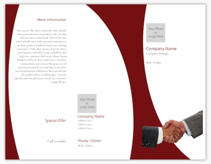 Design Preview for Design Gallery: Business Services Menu Cards, Tri-Fold Menu