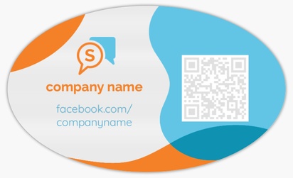 Design Preview for Design Gallery: Marketing & Communications Reusable Stickers, 3" x 5" Oval Horizontal