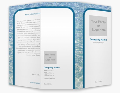 Design Preview for Pool & Spa Care Custom Brochures Templates, 8.5" x 11" Tri-fold