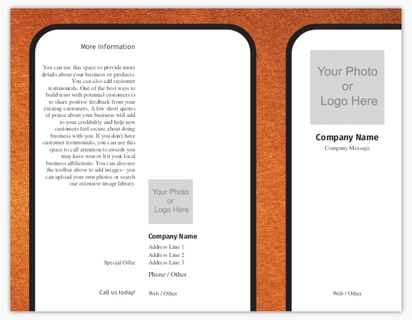 Design Preview for Design Gallery: Business Services Menu Cards, Tri-Fold Menu