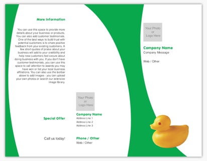 Design Preview for Design Gallery: Education & Child Care Menu Cards, Tri-Fold Menu