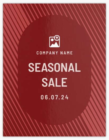 A seasonal discount seasonal red design for Business with 1 uploads