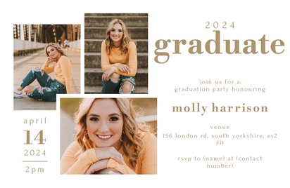 Design Preview for Design Gallery: Graduation Party Invitations and Announcements, Flat 11.7 x 18.2 cm