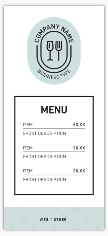 Design Preview for Design Gallery: Food & Beverage Menu Cards, Long Menu