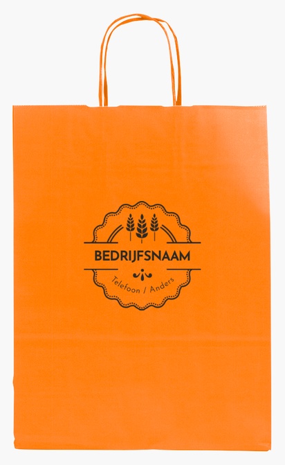 Voorvertoning ontwerp voor Ontwerpgalerij: Modern & Eenvoudig Effen kleur papieren tassen, M (26 x 11 x 34.5 cm)