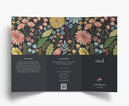 Voorvertoning ontwerp voor Ontwerpgalerij: Tuinieren Folders, Drieluik DL (99 x 210 mm)