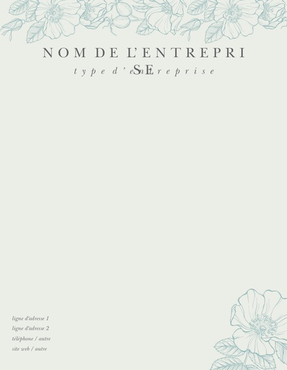Aperçu du design pou rGalerie de modèles : Blocs-notes, Fleuriste, 8.5  x 11 po