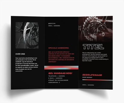 Voorvertoning ontwerp voor Ontwerpgalerij: Sport Folders, Drieluik DL (99 x 210 mm)