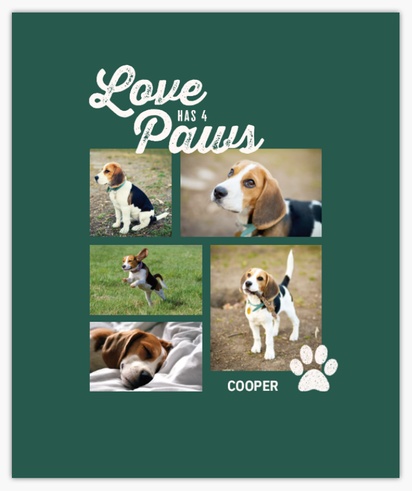 A dog pet gift green gray design for Theme with 5 uploads