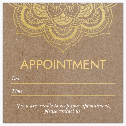 A appointment card flower brown design for Business