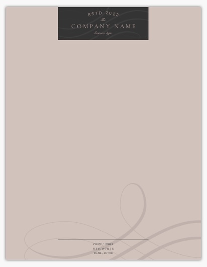 Design Preview for Food & Beverage Notepads Templates, 8.5" x 11"